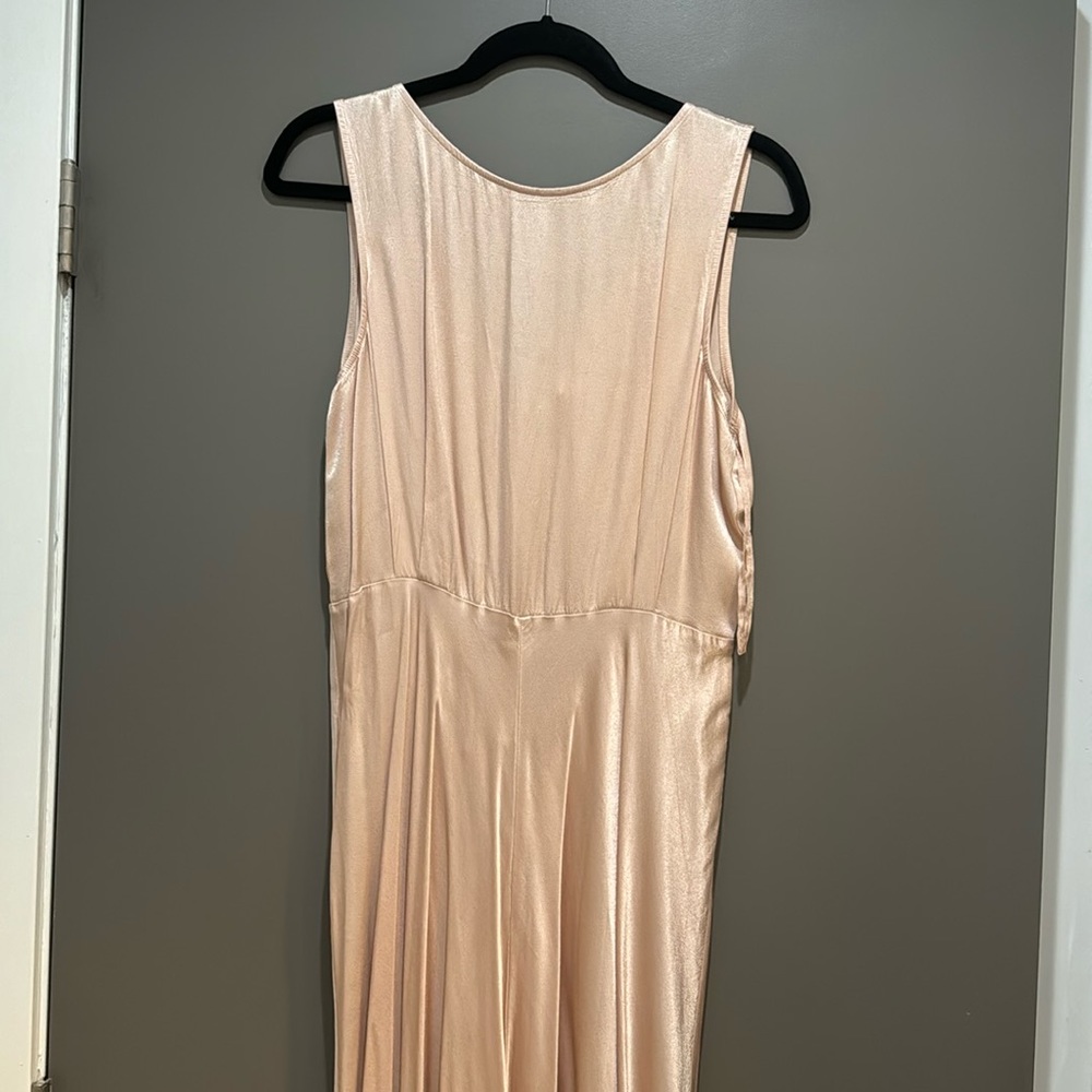 Ghost London High Neck Satin Maxi